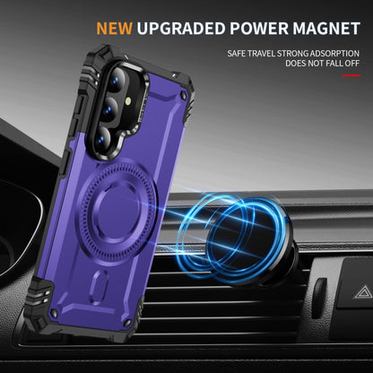 For Samsung Galaxy S25+ 5G Lens Holder MagSafe Phone Case(Purple) by buy2fix