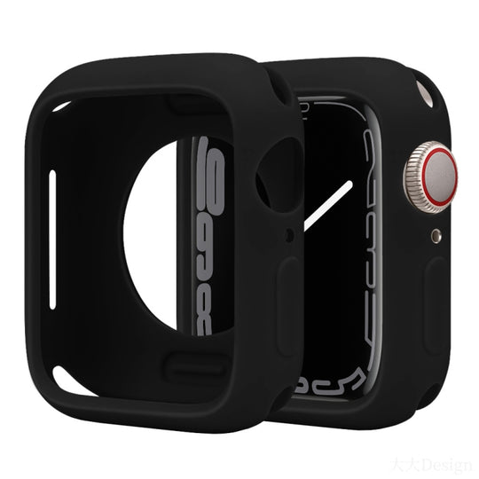 For Apple Watch Series 38mm / 40mm Candy Silicone Half Coverage Watch Case(Black)