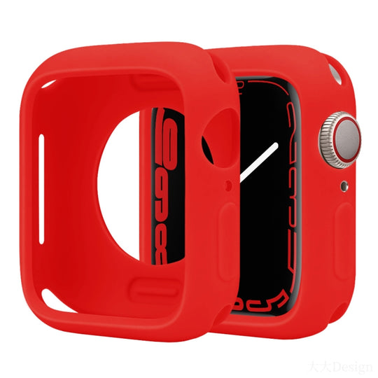 For Apple Watch Series 38mm / 40mm Candy Silicone Half Coverage Watch Case(Red)