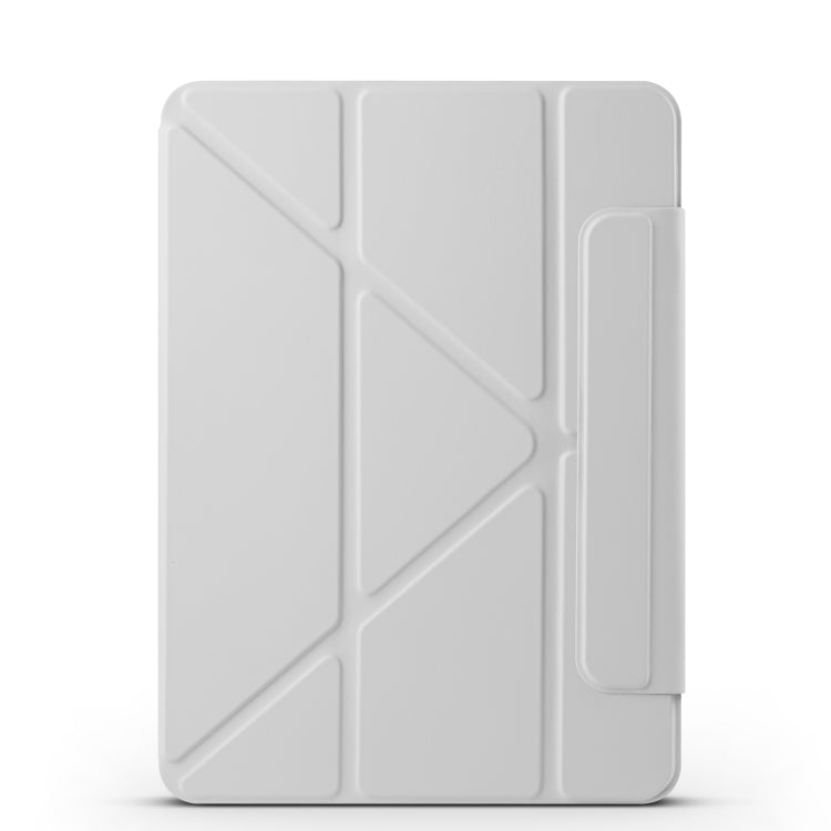 For iPad Pro 13 2024 Fixed Buckle Magnetic Deformation Leather Tablet Case(Grey) - iPad Pro 13 2024 Cases by buy2fix | Online Shopping UK | buy2fix
