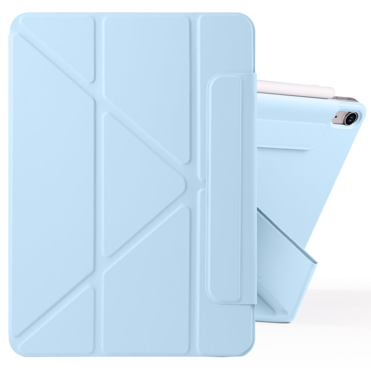For iPad Air 13 2024 / 2025 Fixed Buckle Magnetic Deformation Leather Tablet Case(Ice Blue) - iPad Air 13 2025 / 2024 Cases by buy2fix | Online Shopping UK | buy2fix