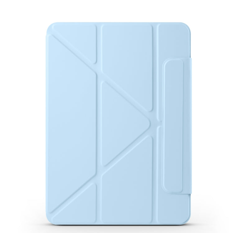 For iPad Air 13 2024 / 2025 Fixed Buckle Magnetic Deformation Leather Tablet Case(Ice Blue) - iPad Air 13 2025 / 2024 Cases by buy2fix | Online Shopping UK | buy2fix