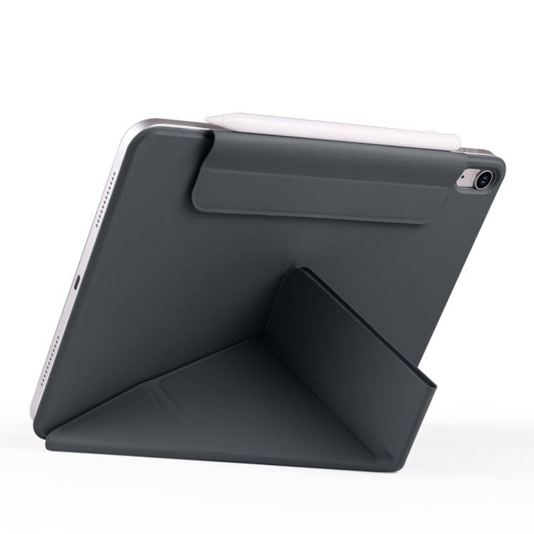 For iPad Air 13 2024 / 2025 Fixed Buckle Magnetic Deformation Leather Tablet Case(Black) - iPad Air 13 2025 / 2024 Cases by buy2fix | Online Shopping UK | buy2fix