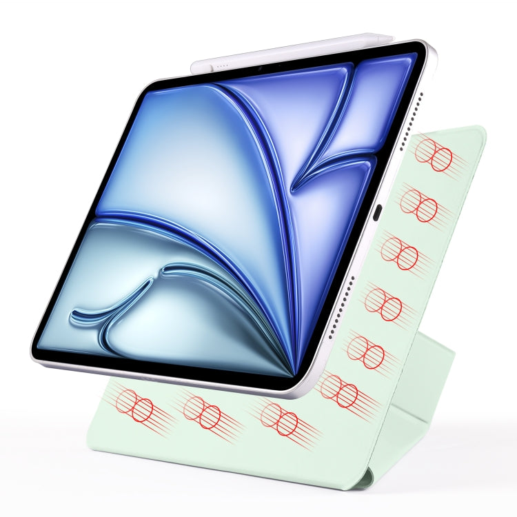 For iPad Air 13 2024 / 2025 Fixed Buckle Magnetic Deformation Leather Tablet Case(Baby Green) - iPad Air 13 2025 / 2024 Cases by buy2fix | Online Shopping UK | buy2fix