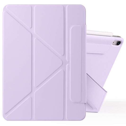 For iPad Air 13 2024 / 2025 Fixed Buckle Magnetic Deformation Leather Tablet Case(Purple) - iPad Air 13 2025 / 2024 Cases by buy2fix | Online Shopping UK | buy2fix