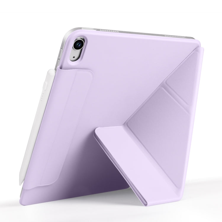 For iPad Air 13 2024 / 2025 Fixed Buckle Magnetic Deformation Leather Tablet Case(Purple) - iPad Air 13 2025 / 2024 Cases by buy2fix | Online Shopping UK | buy2fix