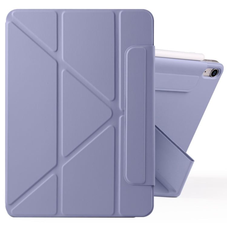 For iPad Air 13 2024 / 2025 Fixed Buckle Magnetic Deformation Leather Tablet Case(Lavender Purple) - iPad Air 13 2025 / 2024 Cases by buy2fix | Online Shopping UK | buy2fix