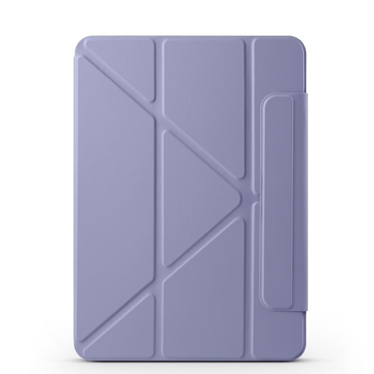 For iPad Air 13 2024 / 2025 Fixed Buckle Magnetic Deformation Leather Tablet Case(Lavender Purple) - iPad Air 13 2025 / 2024 Cases by buy2fix | Online Shopping UK | buy2fix