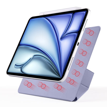 For iPad Air 13 2024 / 2025 Fixed Buckle Magnetic Deformation Leather Tablet Case(Lavender Purple) - iPad Air 13 2025 / 2024 Cases by buy2fix | Online Shopping UK | buy2fix