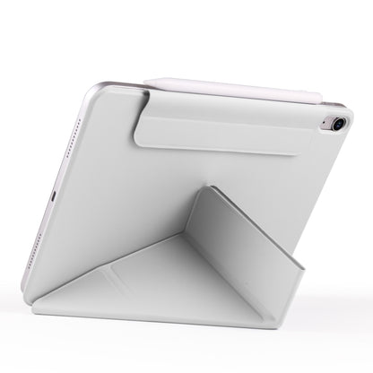 For iPad Air 11 2025 / 2024 / 10.9 2022 Fixed Buckle Magnetic Deformation Leather Tablet Case(Grey) - iPad Air 11 2025 / 2024 Cases by buy2fix | Online Shopping UK | buy2fix