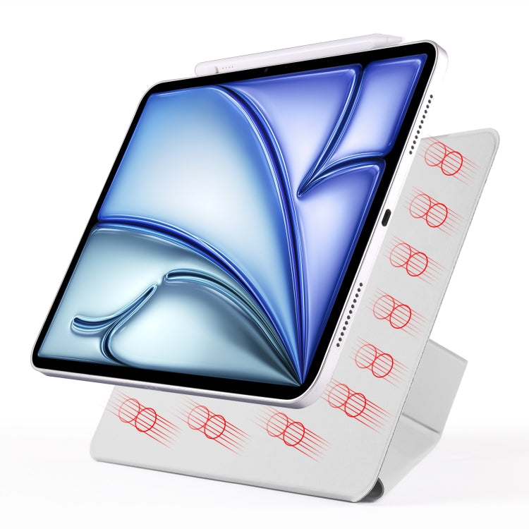 For iPad Air 11 2025 / 2024 / 10.9 2022 Fixed Buckle Magnetic Deformation Leather Tablet Case(Grey) - iPad Air 11 2025 / 2024 Cases by buy2fix | Online Shopping UK | buy2fix