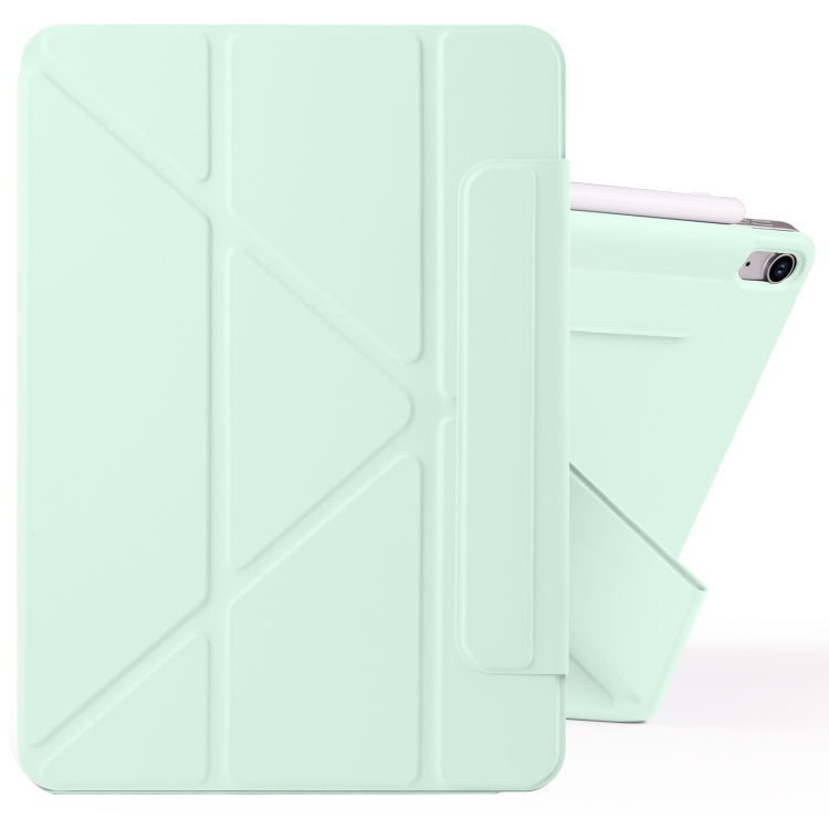 For iPad Air 11 2025 / 2024 / 10.9 2022 Fixed Buckle Magnetic Deformation Leather Tablet Case(Baby Green) - iPad Air 11 2025 / 2024 Cases by buy2fix | Online Shopping UK | buy2fix