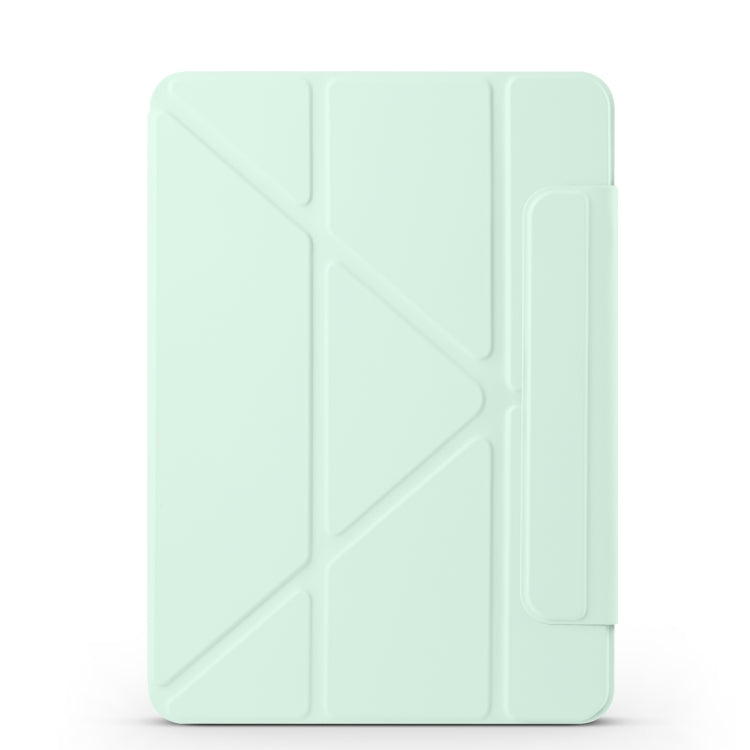 For iPad Air 11 2025 / 2024 / 10.9 2022 Fixed Buckle Magnetic Deformation Leather Tablet Case(Baby Green) - iPad Air 11 2025 / 2024 Cases by buy2fix | Online Shopping UK | buy2fix