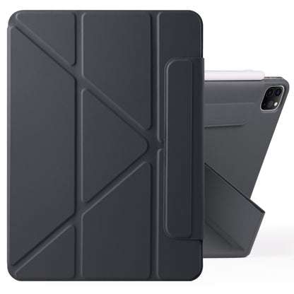 For iPad Pro 11 2022 / 2021 / 2020 Fixed Buckle Magnetic Deformation Leather Tablet Case(Black) - iPad Pro 11 (2022/2021) Cases by buy2fix | Online Shopping UK | buy2fix