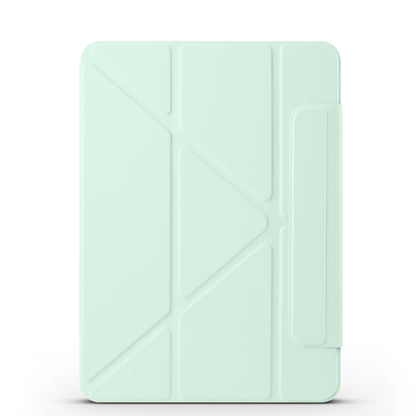 For iPad Pro 11 2022 / 2021 / 2020 Fixed Buckle Magnetic Deformation Leather Tablet Case(Baby Green) - iPad Pro 11 (2022/2021) Cases by buy2fix | Online Shopping UK | buy2fix