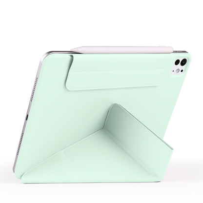 For iPad Pro 11 2022 / 2021 / 2020 Fixed Buckle Magnetic Deformation Leather Tablet Case(Baby Green) - iPad Pro 11 (2022/2021) Cases by buy2fix | Online Shopping UK | buy2fix