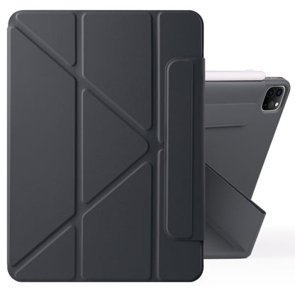 For iPad Pro 12.9 2022 / 2021 / 2020 Fixed Buckle Magnetic Deformation Leather Tablet Case(Black) - iPad Pro 12.9 (2022/2021) Cases by buy2fix | Online Shopping UK | buy2fix