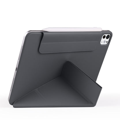 For iPad Pro 12.9 2022 / 2021 / 2020 Fixed Buckle Magnetic Deformation Leather Tablet Case(Black) - iPad Pro 12.9 (2022/2021) Cases by buy2fix | Online Shopping UK | buy2fix