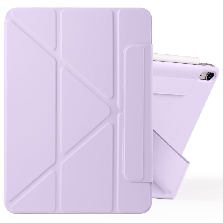 For iPad 2025 / 2022 Fixed Buckle Magnetic Deformation Leather Tablet Case(Purple) - iPad 2025 / 2022 Cases by buy2fix | Online Shopping UK | buy2fix