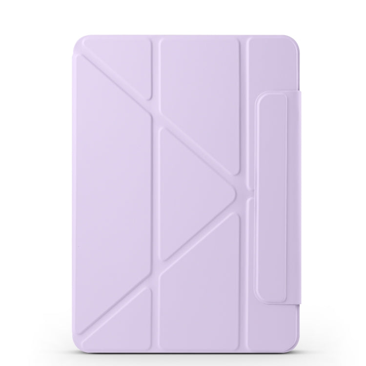 For iPad 2025 / 2022 Fixed Buckle Magnetic Deformation Leather Tablet Case(Purple) - iPad 2025 / 2022 Cases by buy2fix | Online Shopping UK | buy2fix