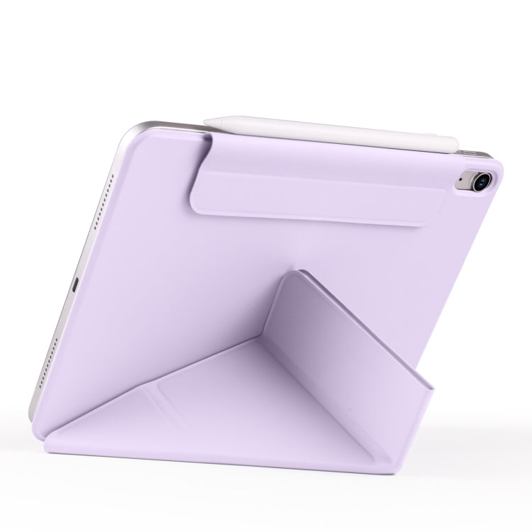 For iPad 2025 / 2022 Fixed Buckle Magnetic Deformation Leather Tablet Case(Purple) - iPad 2025 / 2022 Cases by buy2fix | Online Shopping UK | buy2fix