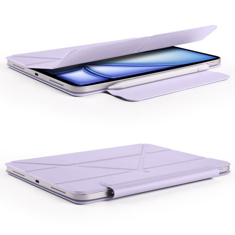 For iPad 2025 / 2022 Fixed Buckle Magnetic Deformation Leather Tablet Case(Purple) - iPad 2025 / 2022 Cases by buy2fix | Online Shopping UK | buy2fix