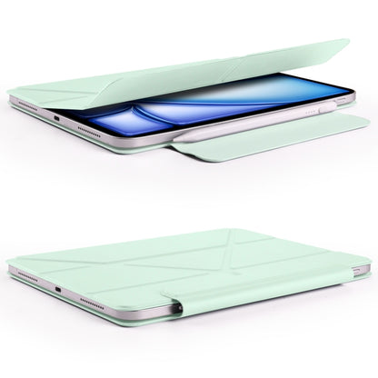 For iPad mini 6 / mini 2024 Fixed Buckle Magnetic Deformation Leather Tablet Case(Baby Green) - iPad mini 2024 Cases by buy2fix | Online Shopping UK | buy2fix