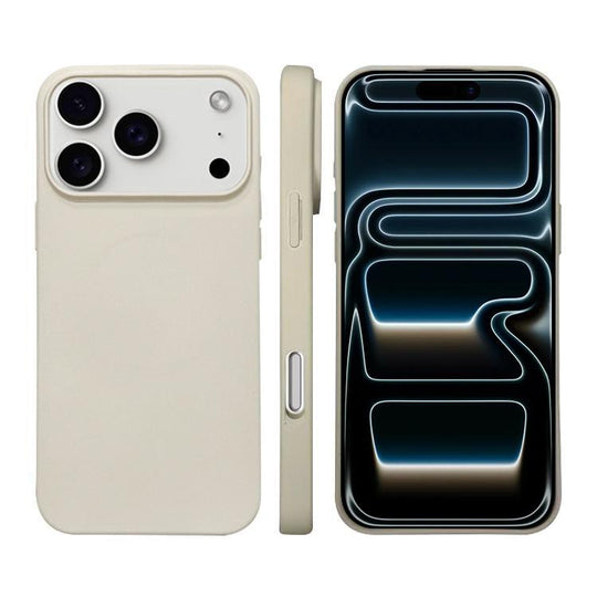 For iPhone 17 Pro Max Liquid Silicone Phone MagSafe Case(White)