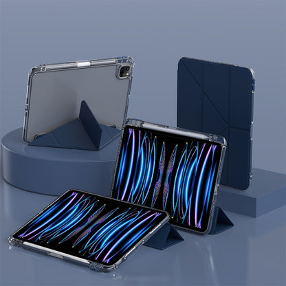 For iPad Air 13 2024 / 2025 mutural Y-Shape Deformation Leather Tablet Case(Navy Blue) - iPad Air 13 2025 / 2024 Cases by Mutural | Online Shopping UK | buy2fix