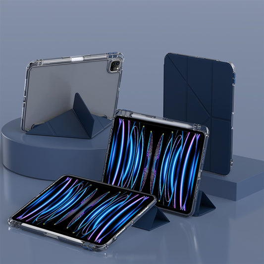 For iPad Air 13 2024 / 2025 mutural Y-Shape Deformation Leather Tablet Case(Navy Blue) - iPad Air 13 2025 / 2024 Cases by Mutural | Online Shopping UK | buy2fix