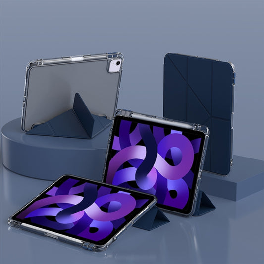 For iPad Air 11 2025 / 2024 mutural Y-Shape Deformation Leather Tablet Case(Navy Blue) - iPad Air 11 2025 / 2024 Cases by Mutural | Online Shopping UK | buy2fix