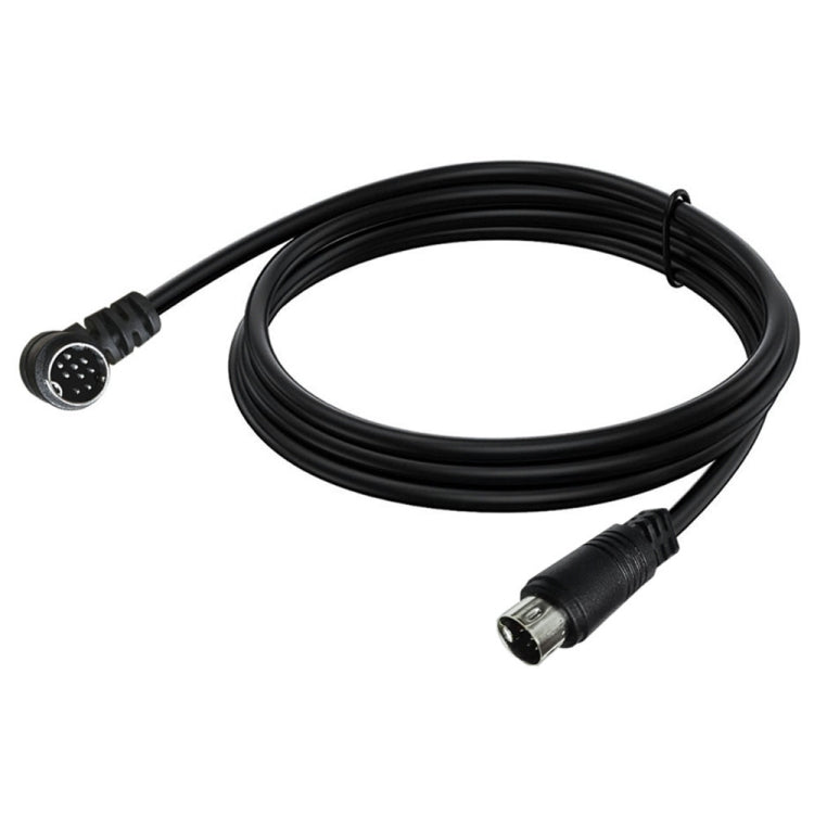 Single Curved mini DIN 9 Pin TV Audio Adapter Cable, Length:3m(Black) - Others by buy2fix | Online Shopping UK | buy2fix