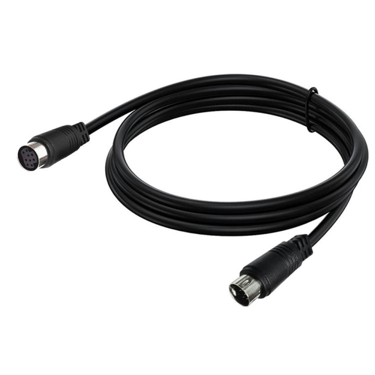 90 Degree mini DIN 9 Pin Male to Female TV Box Adapter Cable, Length:0.5m(Black) - Others by buy2fix | Online Shopping UK | buy2fix