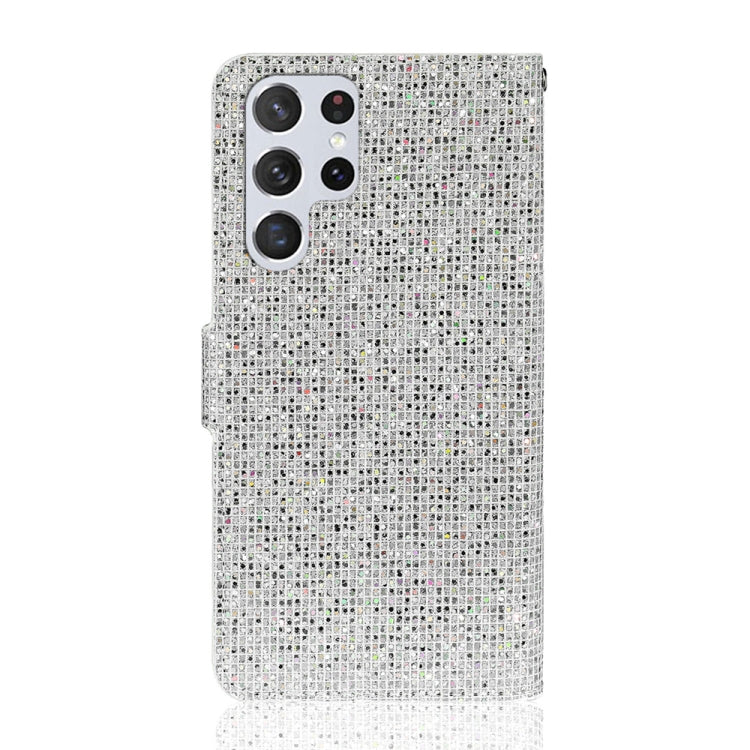 For Samsung Galaxy S25 Ultra 5G Glitter Powder Filp Leather Phone Case(Silver) by buy2fix