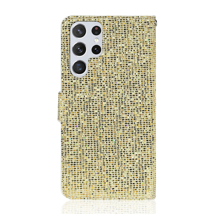 For Samsung Galaxy S25 Ultra 5G Glitter Powder Filp Leather Phone Case(Gold) by buy2fix