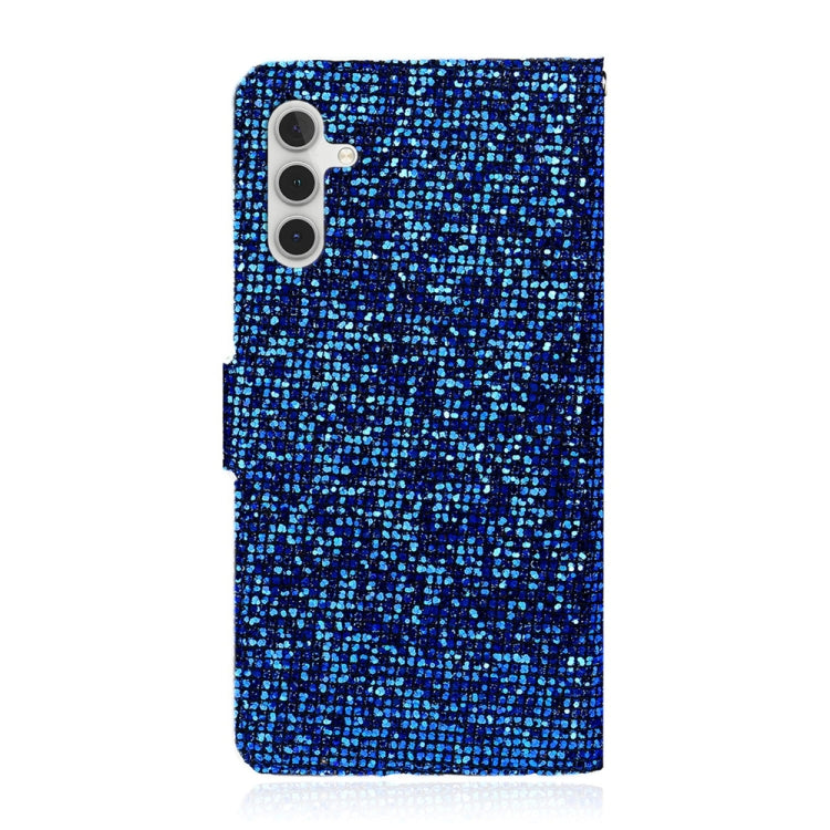 For Samsung Galaxy S25+ 5G Glitter Powder Filp Leather Phone Case(Blue) by buy2fix