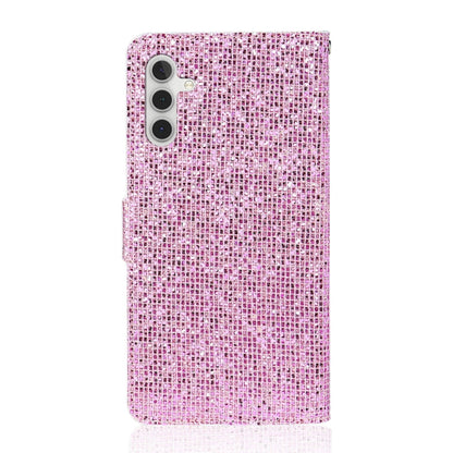 For Samsung Galaxy S25+ 5G Glitter Powder Filp Leather Phone Case(Pink) by buy2fix