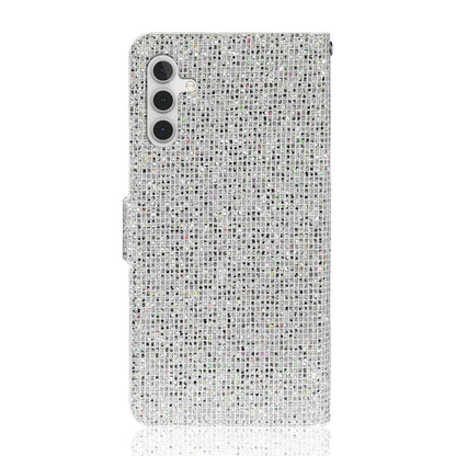 For Samsung Galaxy S25+ 5G Glitter Powder Filp Leather Phone Case(Silver) by buy2fix