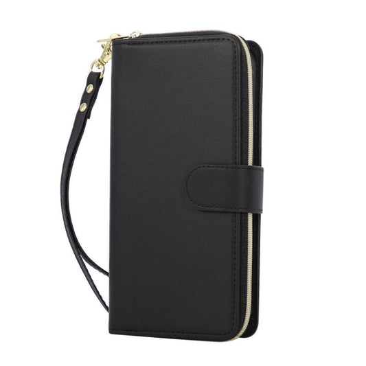 For iPhone Air Nine-card Slots Zipper Wallet Bag Leather Phone Case(Black) - iPhone Air Cases by buy2fix | Online Shopping UK | buy2fix