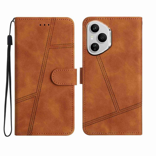 For Honor 400 Pro Global 160.8mm Skin-feel Stitching Leather Phone Case(Brown)