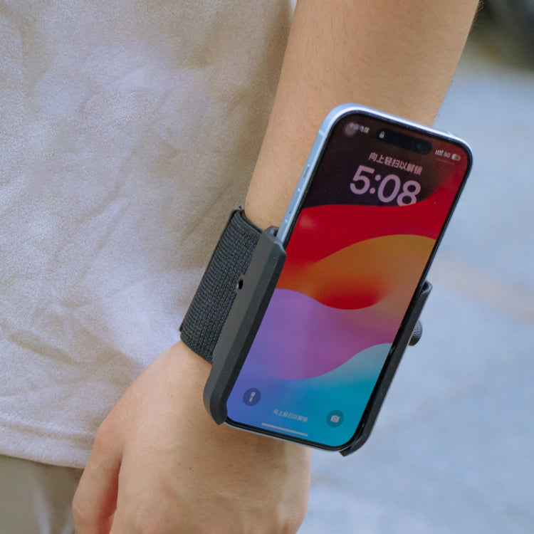 Elastic Wristband Hands Free Phone Clamp Holder, Wristband Length:24cm(Black) - Hand-Sticking Bracket by buy2fix | Online Shopping UK | buy2fix