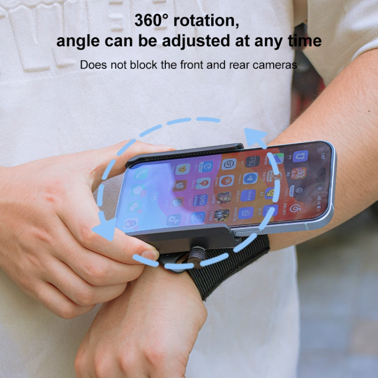 Elastic Wristband Hands Free Phone Clamp Holder, Wristband Length:24cm(Black) - Hand-Sticking Bracket by buy2fix | Online Shopping UK | buy2fix