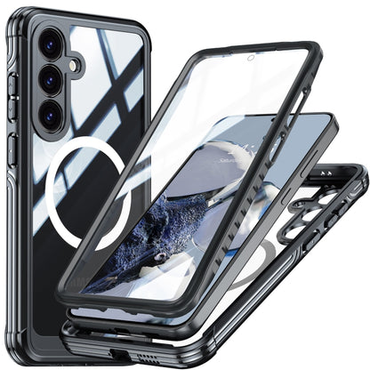 For Samsung Galaxy S25 5G RedPepper Tempered Glass MagSafe Phone Case(Black) - Galaxy S25 5G Cases by RedPepper | Online Shopping UK | buy2fix