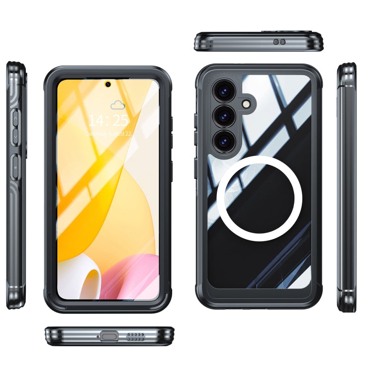 For Samsung Galaxy S25 5G RedPepper Tempered Glass MagSafe Phone Case(Black) - Galaxy S25 5G Cases by RedPepper | Online Shopping UK | buy2fix