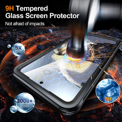 For Samsung Galaxy S25 5G RedPepper Tempered Glass MagSafe Phone Case(Black) - Galaxy S25 5G Cases by RedPepper | Online Shopping UK | buy2fix