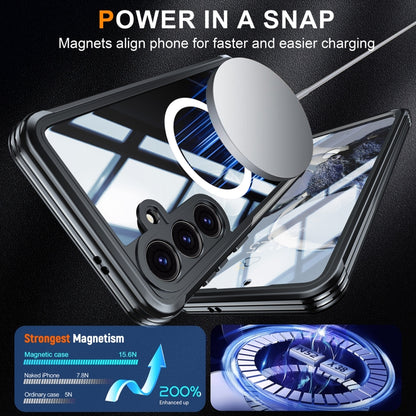 For Samsung Galaxy S25 5G RedPepper Tempered Glass MagSafe Phone Case(Black) - Galaxy S25 5G Cases by RedPepper | Online Shopping UK | buy2fix