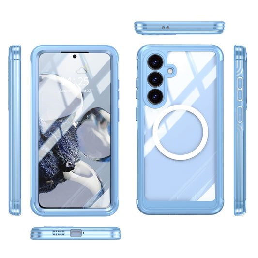 For Samsung Galaxy S25 5G RedPepper Tempered Glass MagSafe Phone Case(Sky Blue) - Galaxy S25 5G Cases by RedPepper | Online Shopping UK | buy2fix