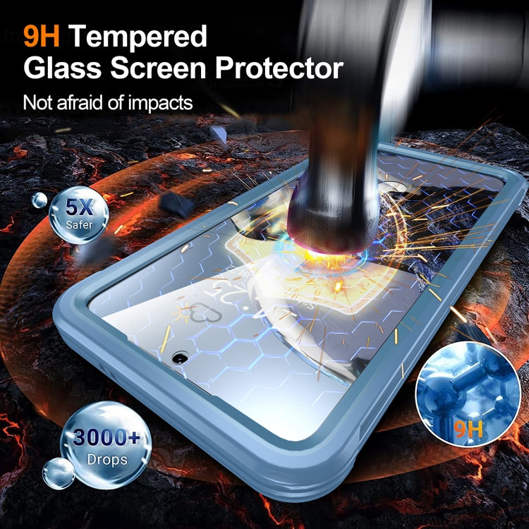 For Samsung Galaxy S25 5G RedPepper Tempered Glass MagSafe Phone Case(Sky Blue) - Galaxy S25 5G Cases by RedPepper | Online Shopping UK | buy2fix
