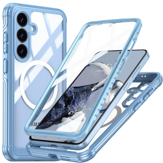 For Samsung Galaxy S25+ 5G RedPepper Tempered Glass MagSafe Phone Case(Sky Blue) - Galaxy S25+ 5G Cases by RedPepper | Online Shopping UK | buy2fix