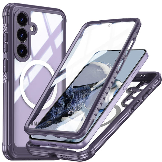 For Samsung Galaxy S25+ 5G RedPepper Tempered Glass MagSafe Phone Case(Purple) - Galaxy S25+ 5G Cases by RedPepper | Online Shopping UK | buy2fix